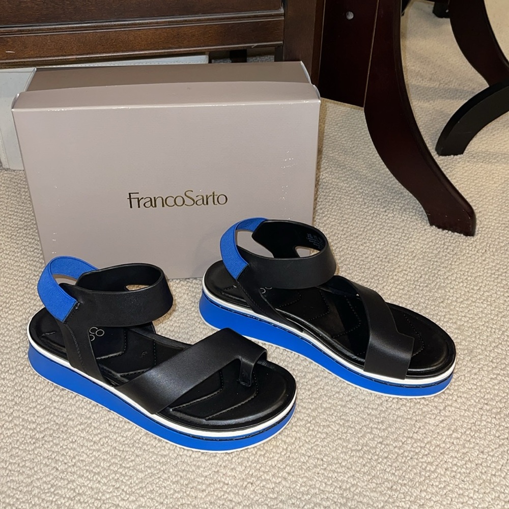 Brand new in box Franco Sarto Black Elliot Gladiator cushioned sandal - Picture 2 of 4